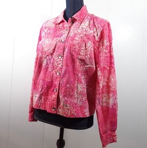 Coldwater Creek Pink medium beaded embroidered jacket